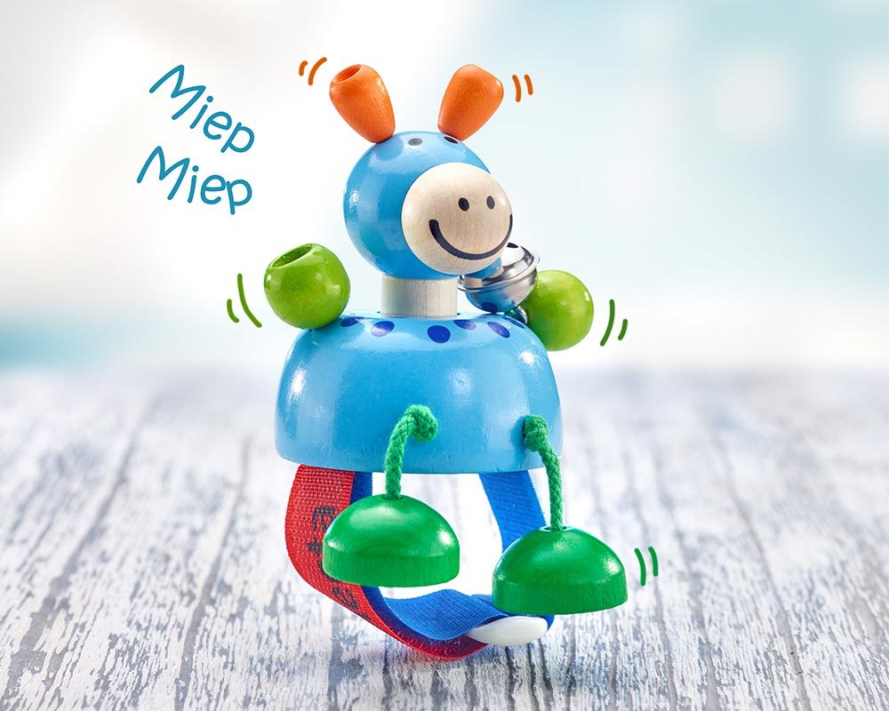 wooden buggy toy velcro squeak