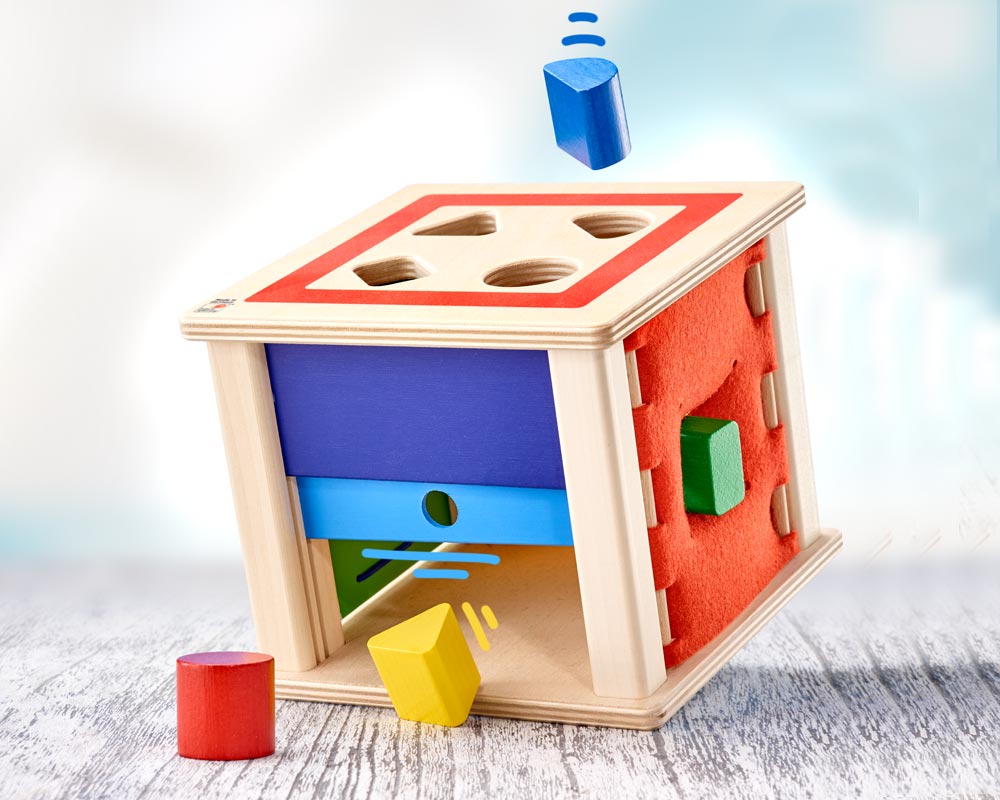 wooden sorting box building blocks varianto