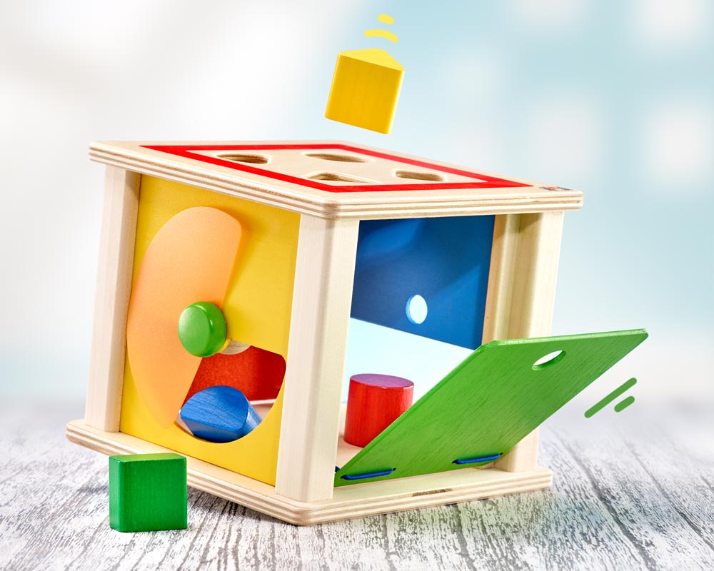 wooden sorting box building blocks varianto