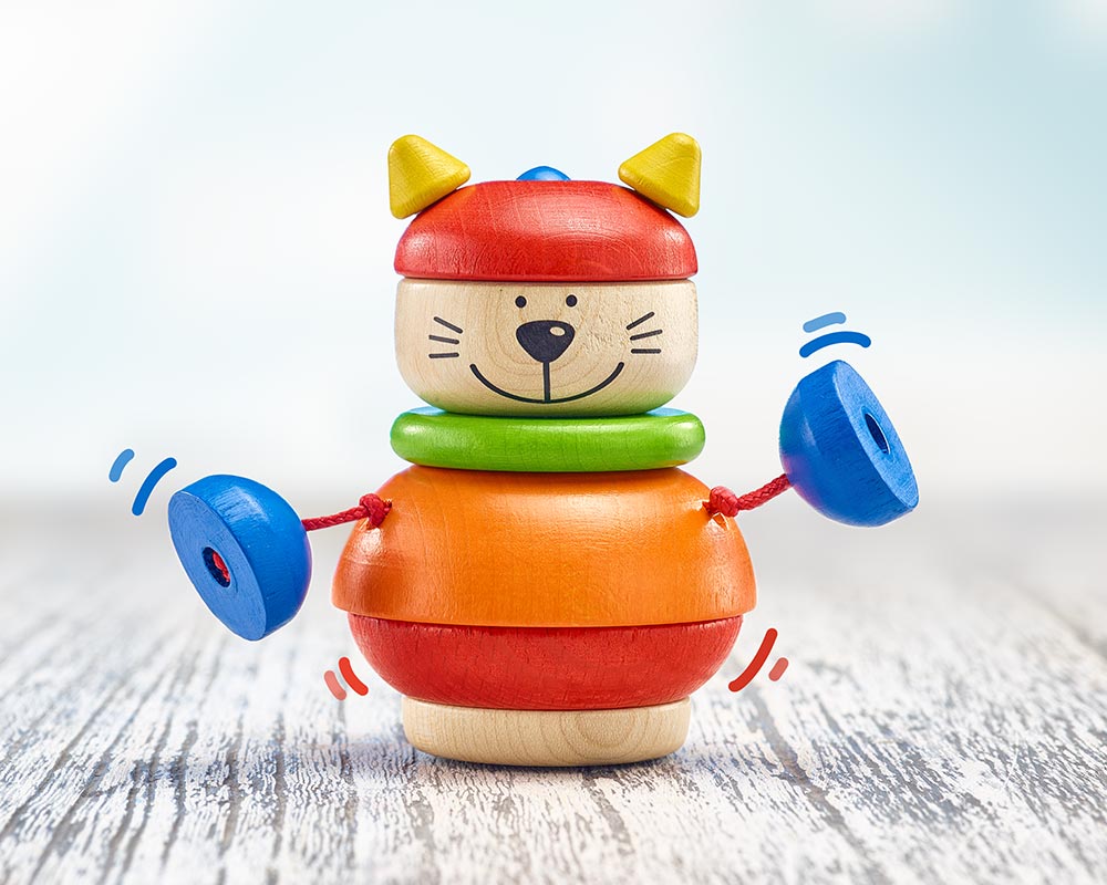 wooden stacking game cat karlo