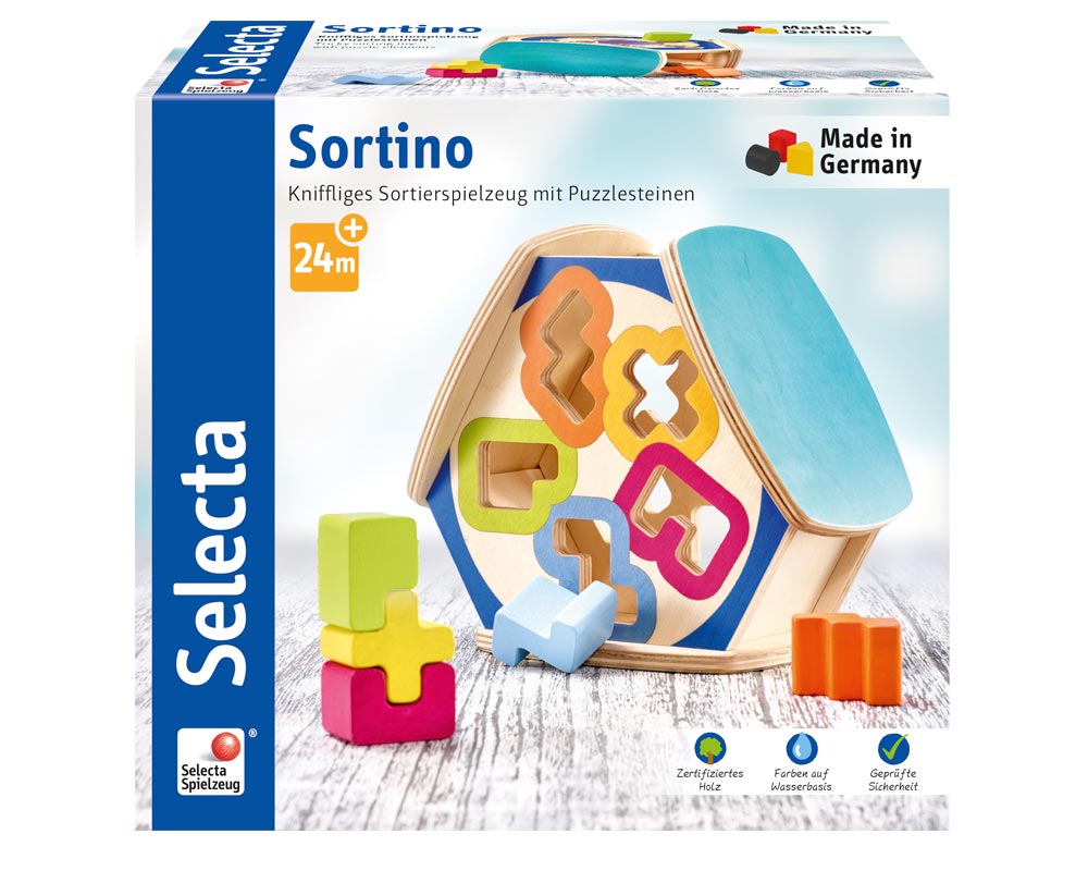 wooden sorting game sortino