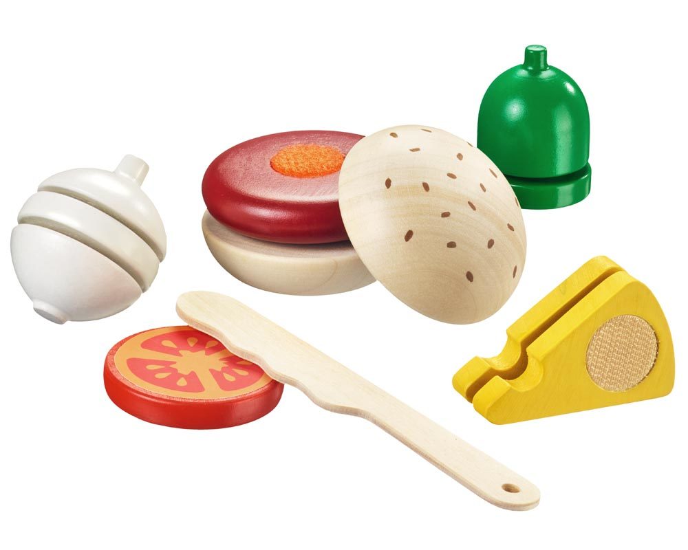 wooden play kitchen children burger