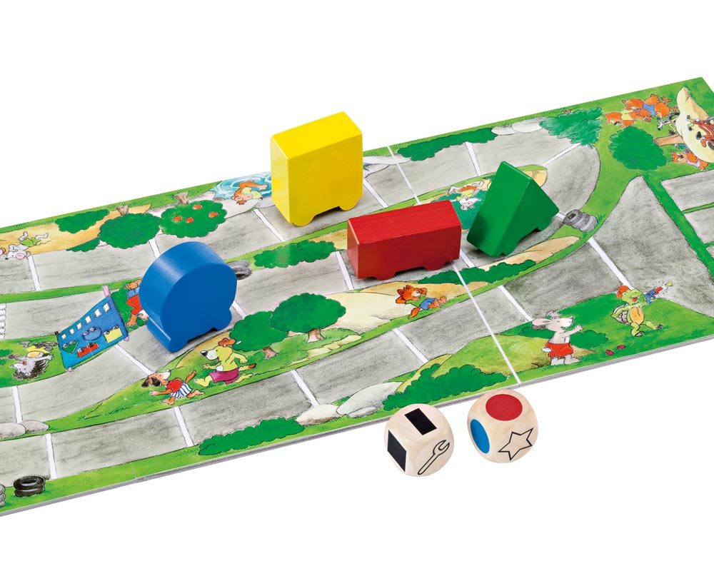 wooden dice game learning car colours