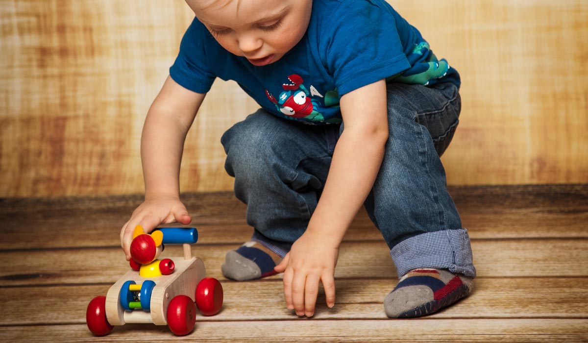 wooden push along toy