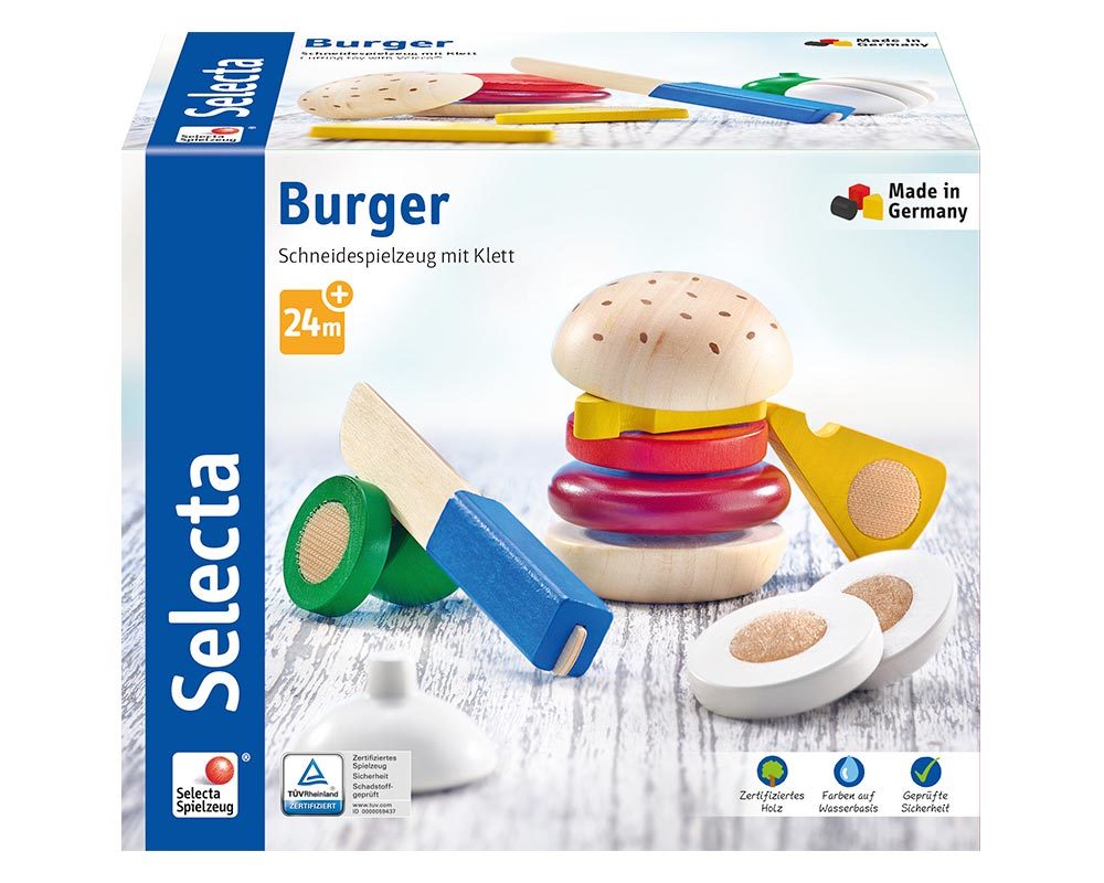 wooden play kitchen children burger