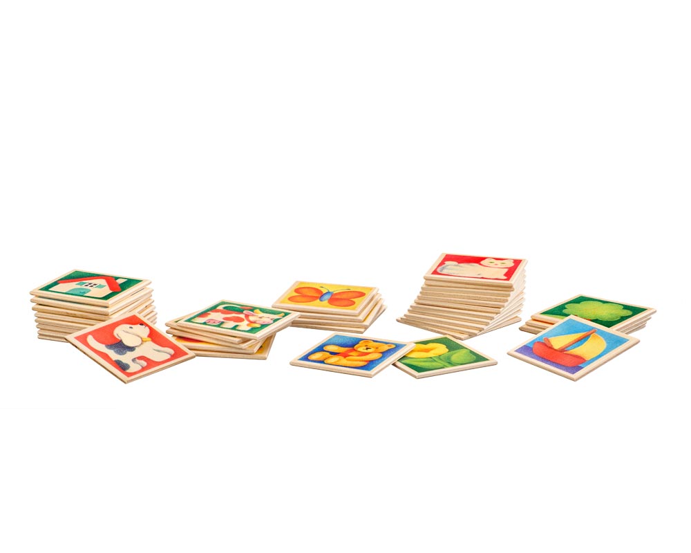 wooden memo game children colourful