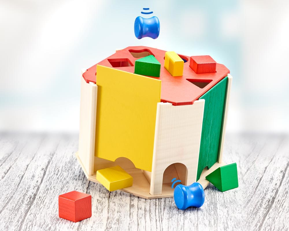 wooden sorting box baby shape game quatrino
