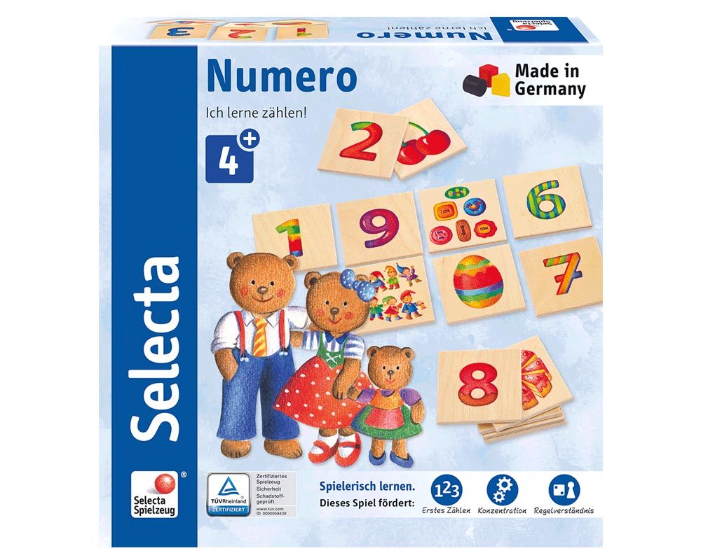 wooden picture memo game numbers
