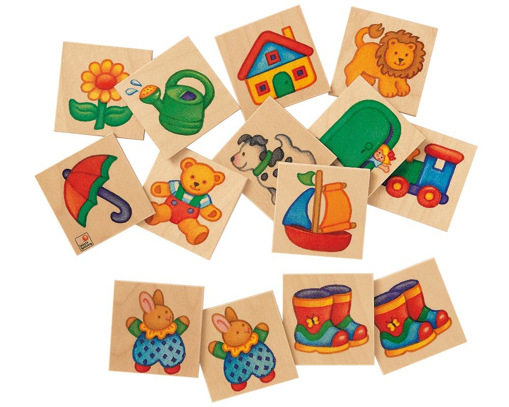 wooden memo game children