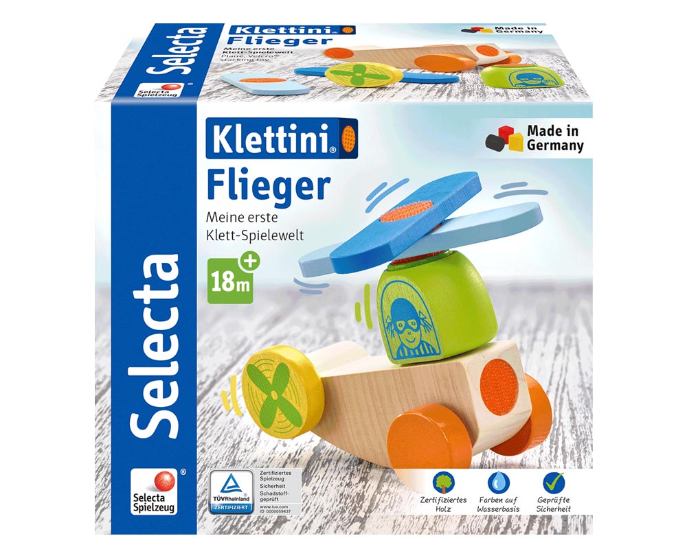 KLETTINI® plane, Velcro® vehicle, stacking toy Packshot