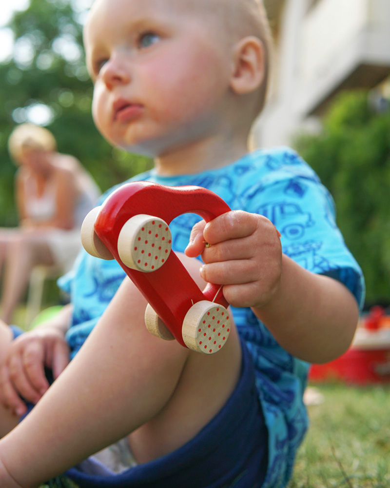 little racer red wooden toy emotion