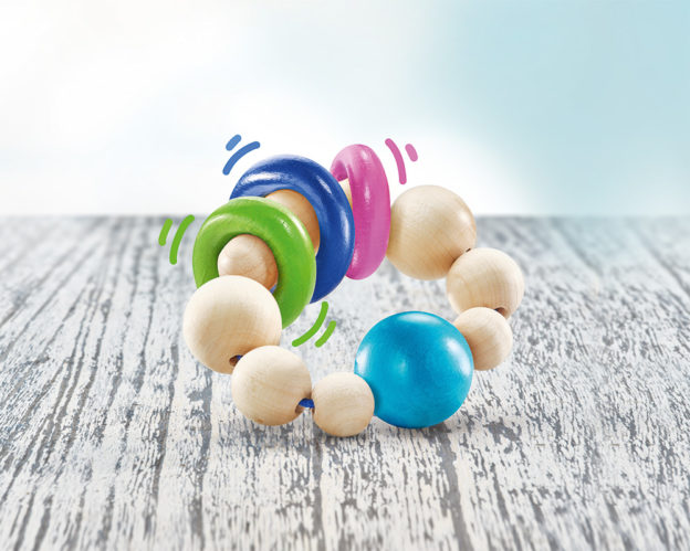 Ringellino rattle grasping wooden toy