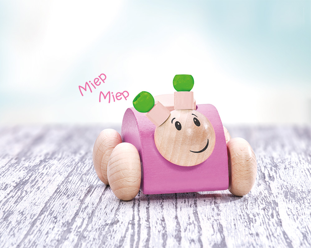 Rollina pink wooden toy