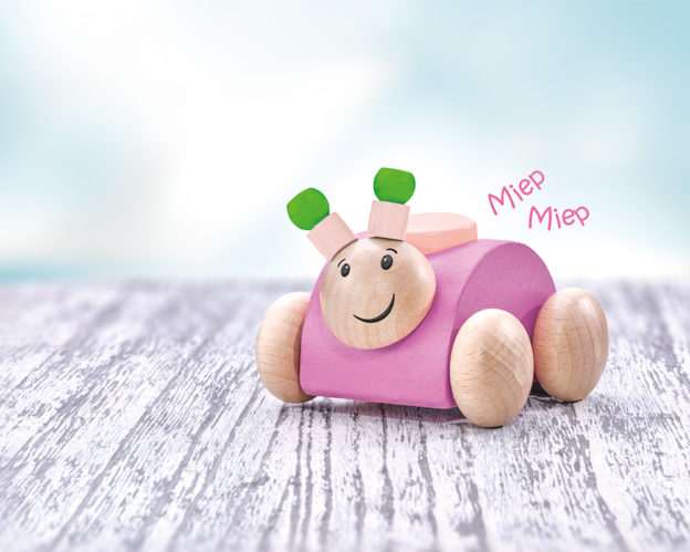Rollina pink wooden toy