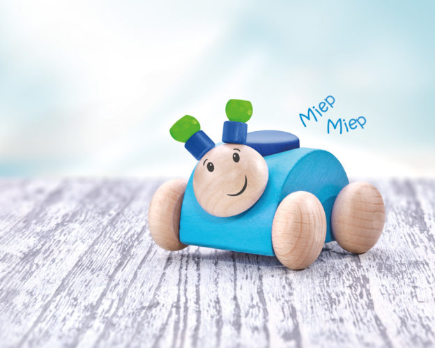 Rollino blue wooden toy