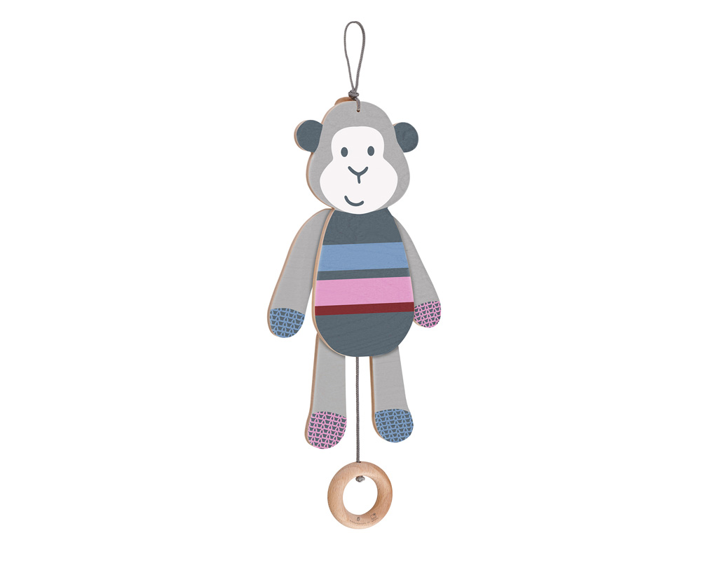 wriggle monkey wooden toy