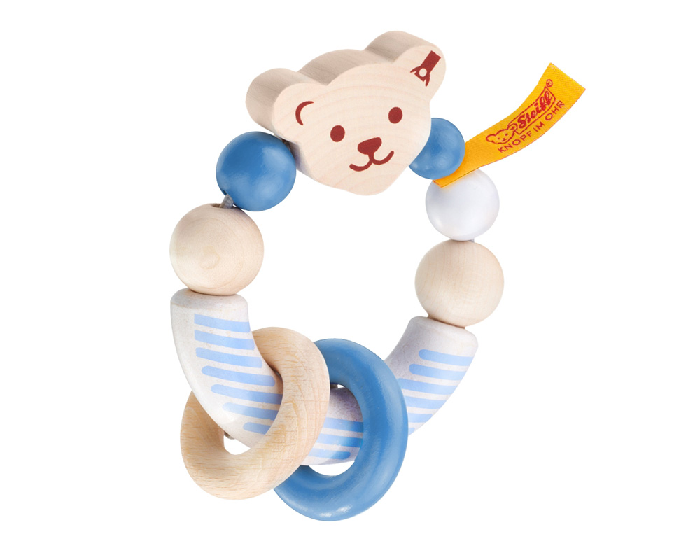 grabbing toy blue