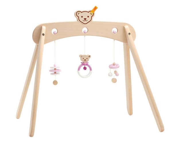 Steiff play trapeze pink wooden