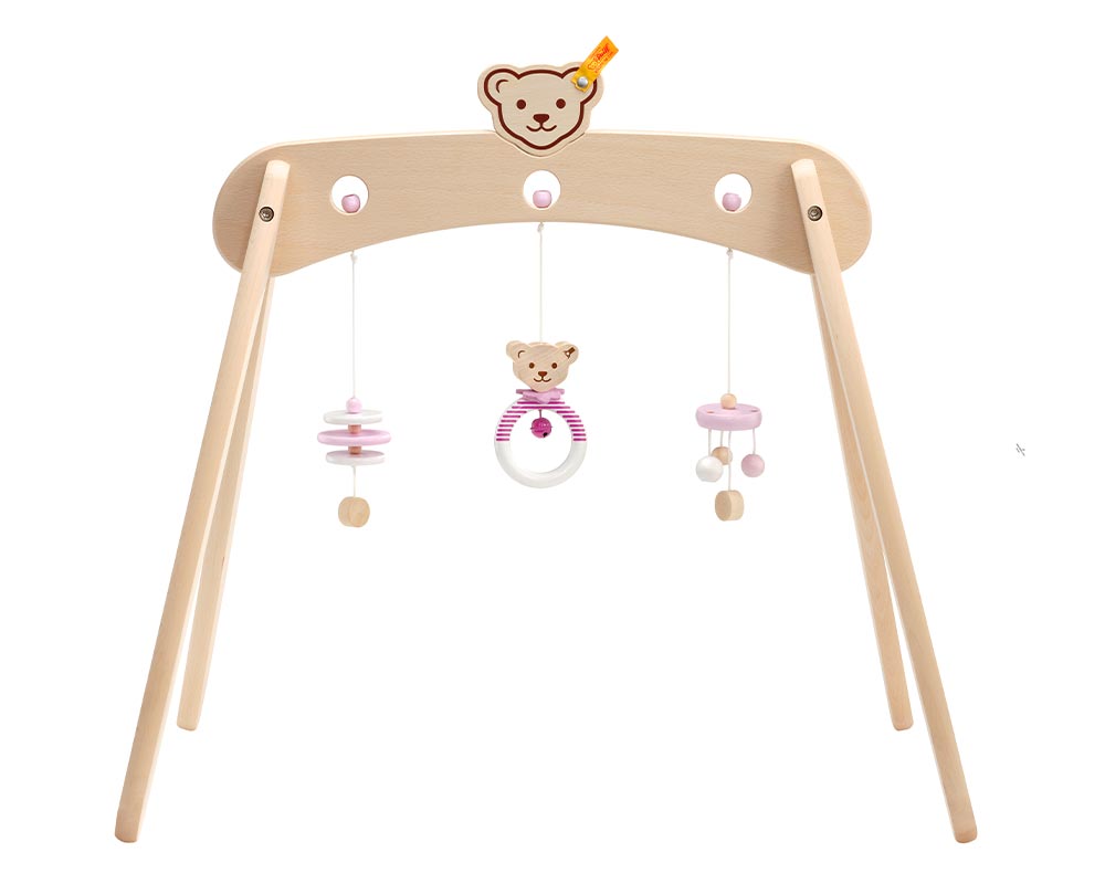 Steiff play trapeze pink wooden