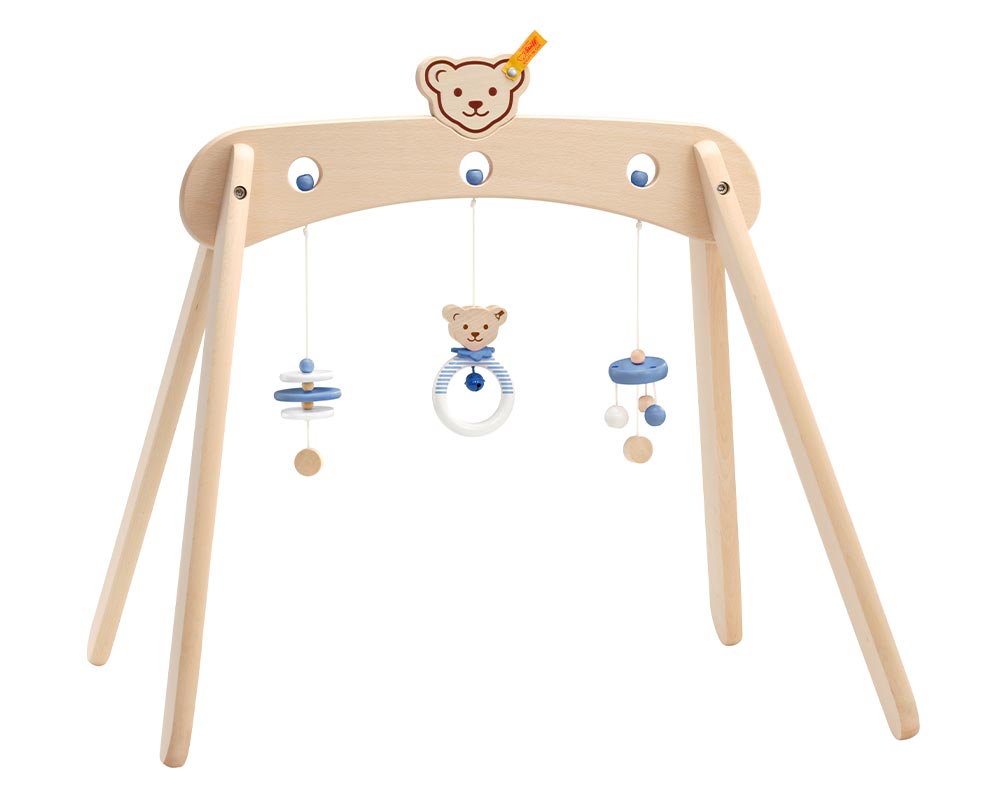 Steiff play trapeze blue wooden