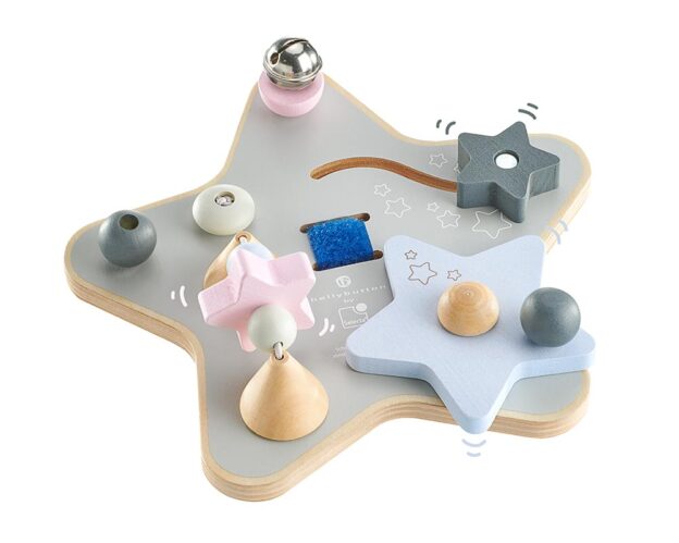 Star busy board Mobile experience board wooden toy bellybutton