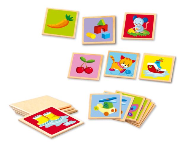 wooden memo game children colourful