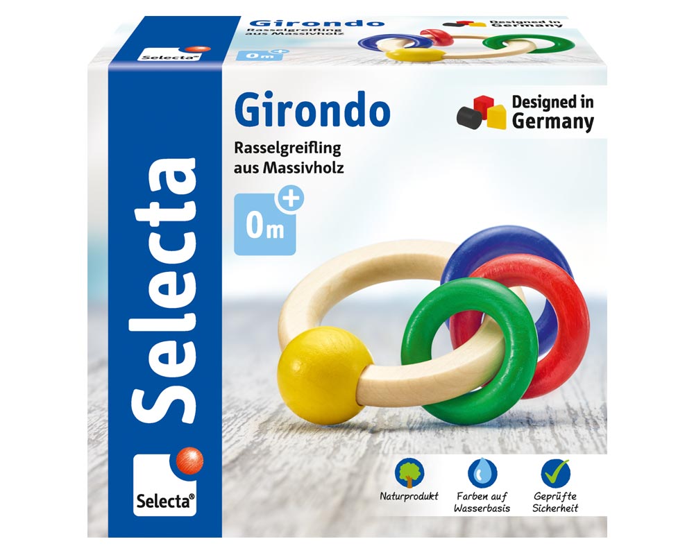 girondo wooden grabbing toy round with rings packshot